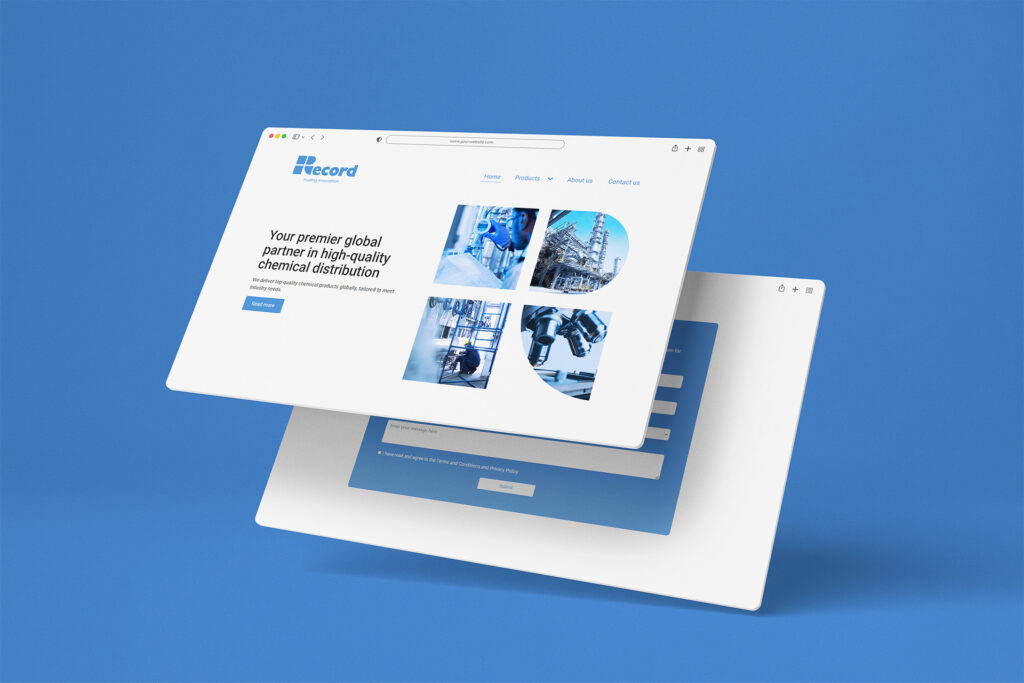 Sito web moderno dell'azienda Record