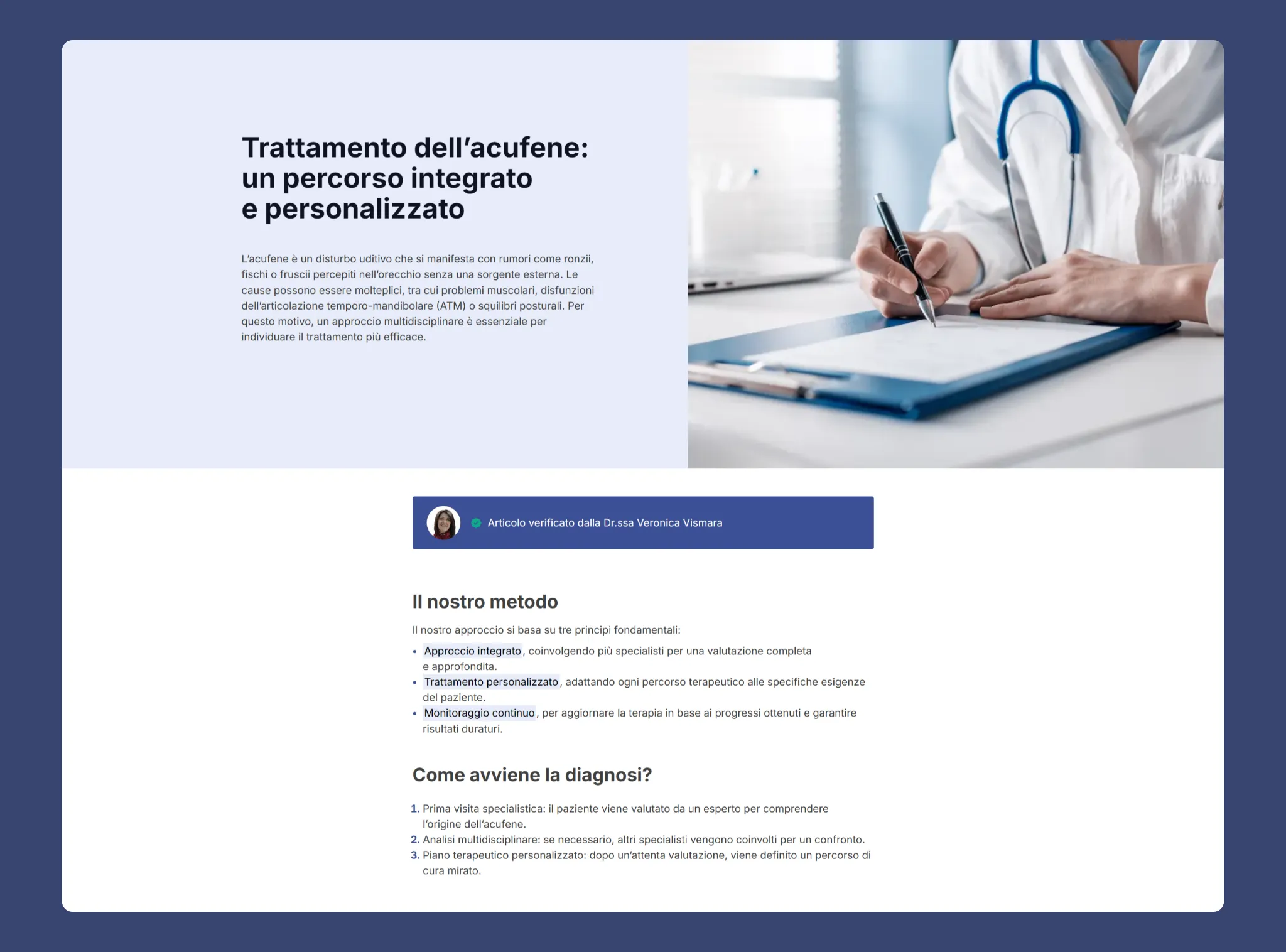 Design pagina articolo