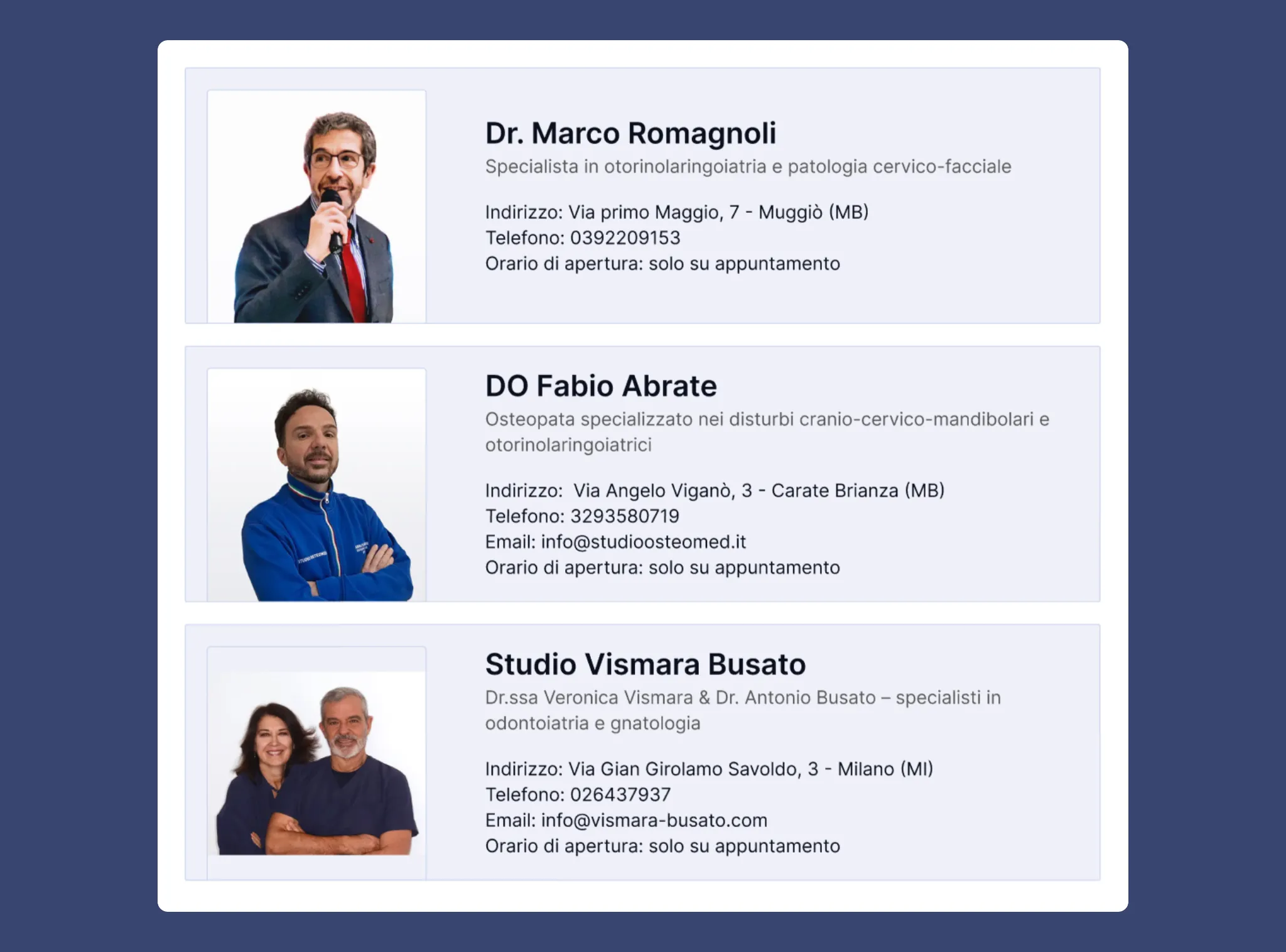 Design pagina "Chi siamo"