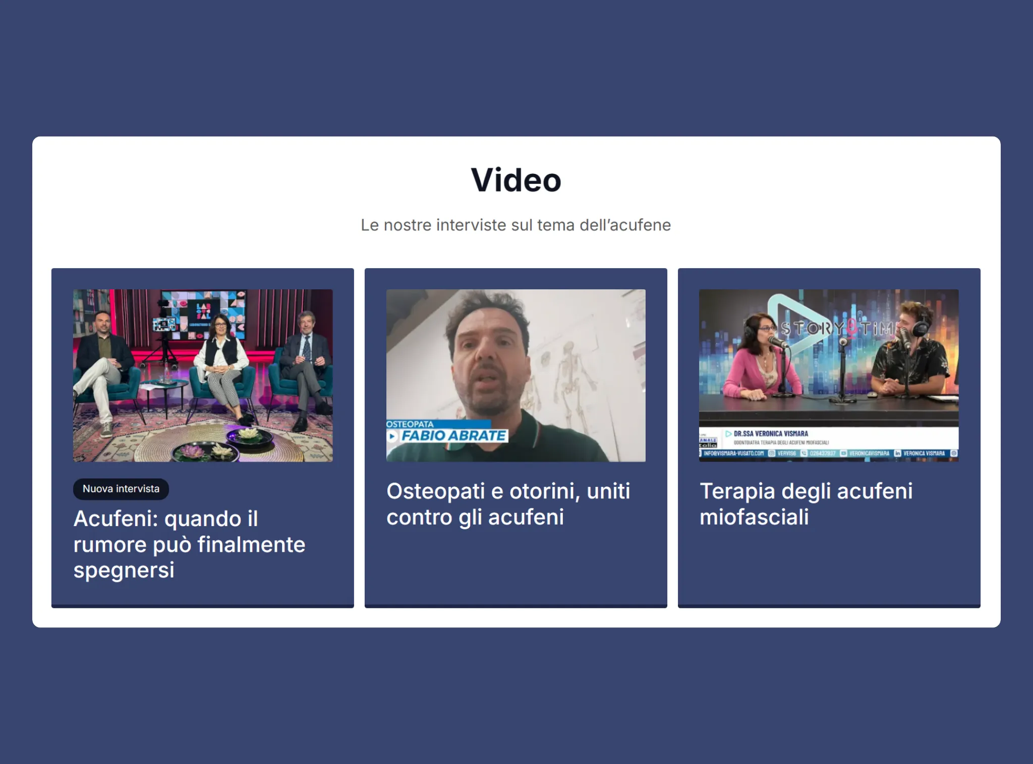 Design pagina video